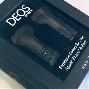 Earphone covers for iPhone or iPod black crystal